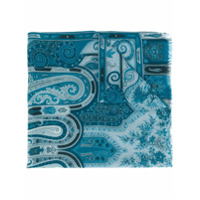 Etro Echarpe de cashmere com estampa paisley - Azul
