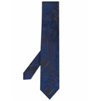 Etro Gravata com estampa paisley de seda - Azul