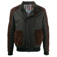 Etro Jaqueta com zíper contrastante - Preto