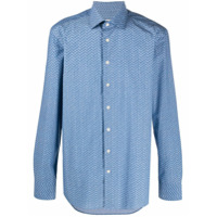 Etro paisley-brint long-sleeved shirt - Azul