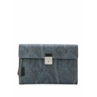 Etro Pasta jacquard com estampa paisley - Azul