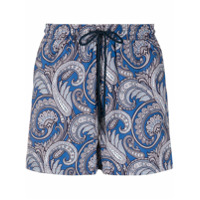 Etro Short de natação com estampa paisley - Azul