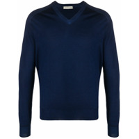 Etro Suéter mangas longas com decote em V - Azul