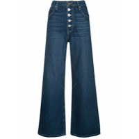 Eve Denim Calça jeans pantalona Charlotte de algodão azul