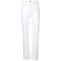 Eve Denim Calça jeans reta cintura alta - Branco
