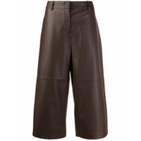Fabiana Filippi Calça pantacourt de couro - Marrom