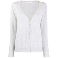 Fabiana Filippi Cardigan com detalhe de contas - Cinza