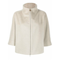 Fabiana Filippi Jaqueta slim com mangas curtas - Neutro