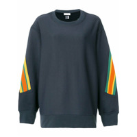 Facetasm oversized stripe detail sweatshirt - Preto