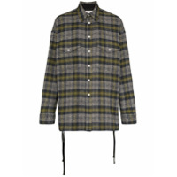 Faith Connexion checked cotton-blend overshirt - Preto