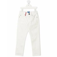 Fay Kids Calça jeans slim cintura média - Branco