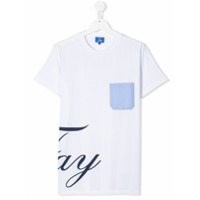 Fay Kids Camiseta com bolso no busto - Branco