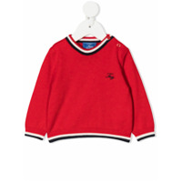 Fay Kids Suéter com logo bordado - Vermelho