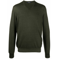 Fay Suéter de lã virgem com acabamento canelado - Verde