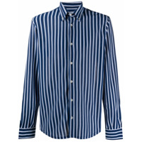 Fedeli Camisa com abotoamente e listras - Azul