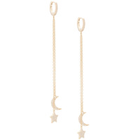 Federica Tosi moon and star earrings - Dourado