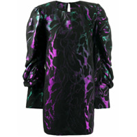 Federica Tosi Vestido com estampa abstrata metálica - Preto