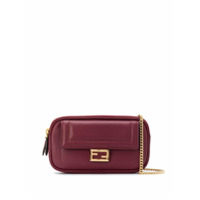Fendi Bolsa mini com placa de logo - Vermelho