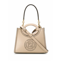 Fendi Bolsa tote com logo perfurado - Neutro