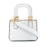 Fendi Bolsa tote mini com estampa FF - Branco