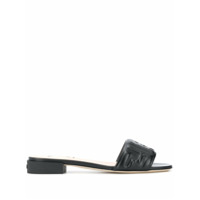 Fendi embossed FF motif slip-on sandals - Preto