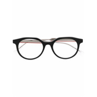 Fendi Eyewear Armação de óculos redonda com contraste - Preto