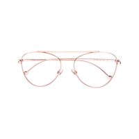 Fendi Eyewear Armação de óculos redonda - Dourado