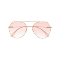 Fendi Eyewear Óculos de sol aviador - Dourado