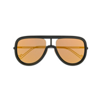 Fendi Eyewear Óculos de sol aviador espelhado - Preto