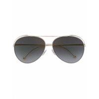 Fendi Eyewear Óculos de sol aviador - Metálico