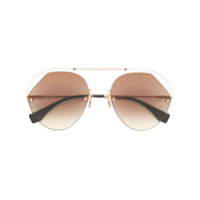 Fendi Eyewear Óculos de sol aviador - Metálico