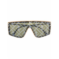 Fendi Eyewear Óculos de sol com estampa monogramada - Neutro
