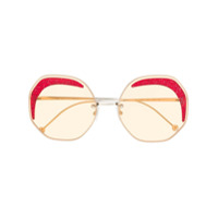 Fendi Eyewear Óculos de sol com glitter - Prateado