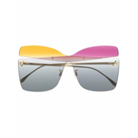 Fendi Eyewear Óculos de sol degradê bicolor - Dourado