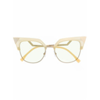Fendi Eyewear Óculos de sol gatinho - Amarelo