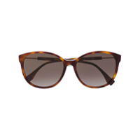Fendi Eyewear Óculos de sol gatinho com efeito tartaruga - Marrom