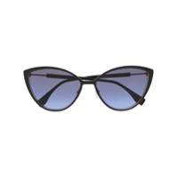 Fendi Eyewear Óculos de sol gatinho com logo - Preto