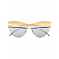 Fendi Eyewear Óculos de sol gatinho com recortes - Preto