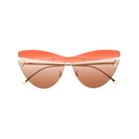 Fendi Eyewear Óculos de sol gatinho degradê - Marrom