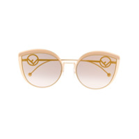 Fendi Eyewear Óculos de sol gatinho F Is Fendi - Dourado