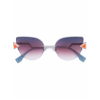 Fendi Eyewear Óculos de sol gatinho - Metálico