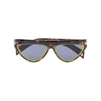 Fendi Eyewear Óculos de sol gatinho monogramado - Marrom