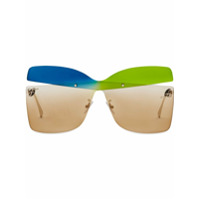 Fendi Eyewear Óculos de sol Kaligraphy - Dourado