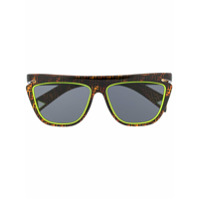 Fendi Eyewear Óculos de sol monogamado - Marrom