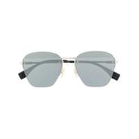 Fendi Eyewear Óculos de sol monogramado - Prateado