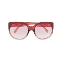 Fendi Eyewear Óculos de sol oversized com lentes em degradê - Vermelho