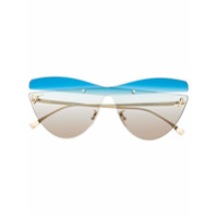 Fendi Eyewear Óculos de sol oversized desconstruído - Azul