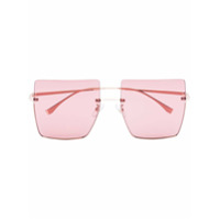 Fendi Eyewear Óculos de sol quadrado - Metálico