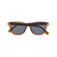 Fendi Eyewear Óculos de sol quadrado transparente - Marrom