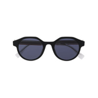 Fendi Eyewear Óculos de sol redondo com lentes coloridas - Preto